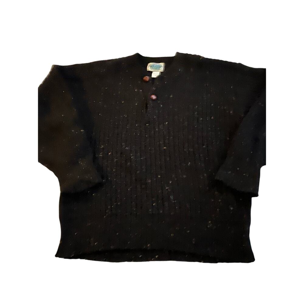 Royal North Mills Outfitters Sweater Men’s Lg Donegal Wool Fleck Rib Knit USA